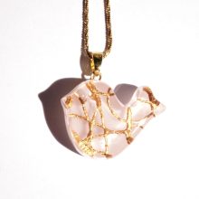 Labyrinth on bird - powder pink