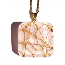 Labyrinth on square - powder pink