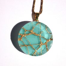 Labyrinth on heart - ocean blue